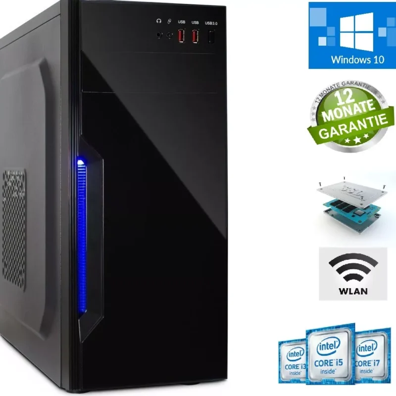 Business PC Intel i5 8GB RAM SSD Computer Office Windows 10Pro