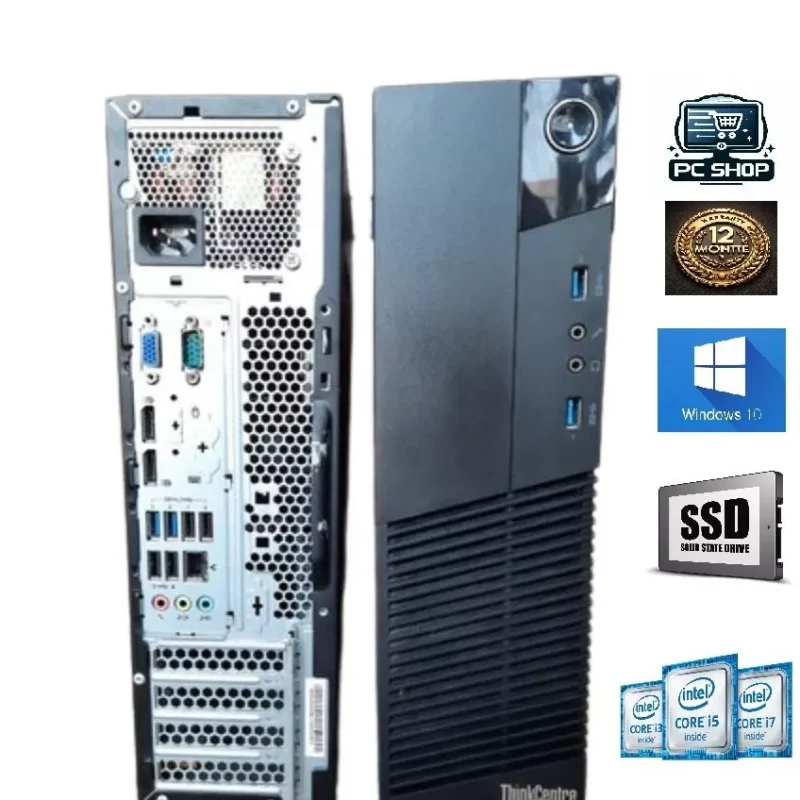 Office PC Lenovo ThinkCentre M83 SFF i3 8GB Ram SSD Windows 10Pro